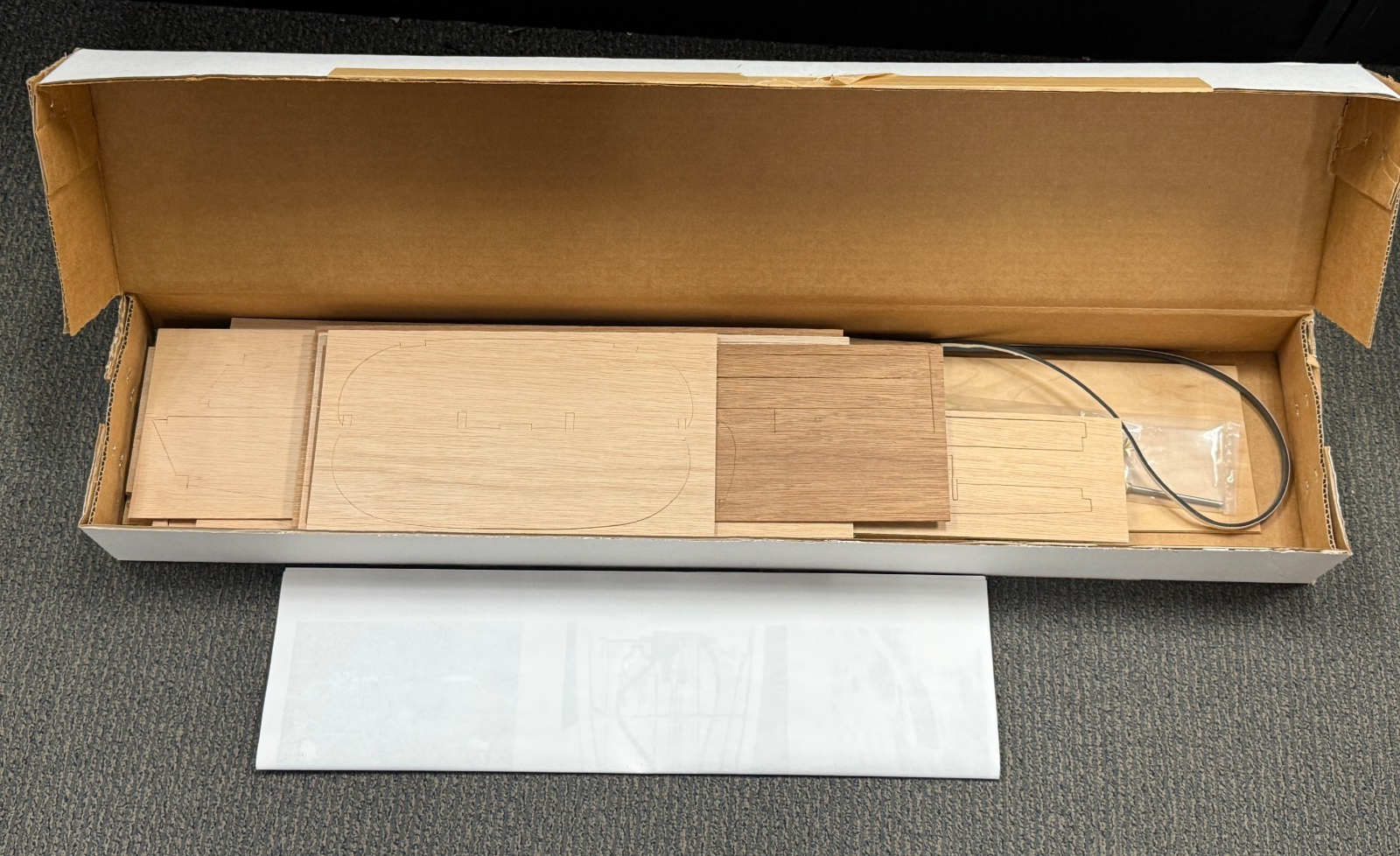 Vintage Dumas SK Daddle Wooden Model Boat Kit Hallett SK Unbuilt w/ Instructions