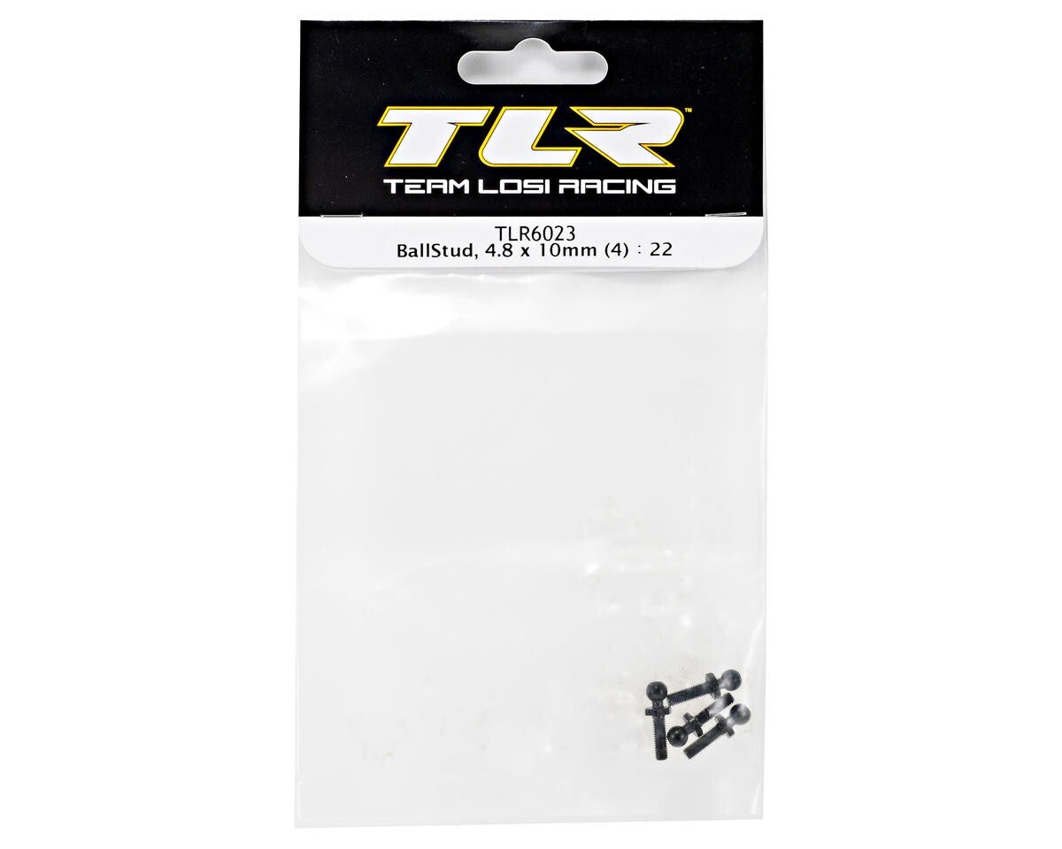 Team Losi Racing TLR 4.8x10mm Ball Stud Set (4) (TLR 22) Truck / Buggy TLR6023