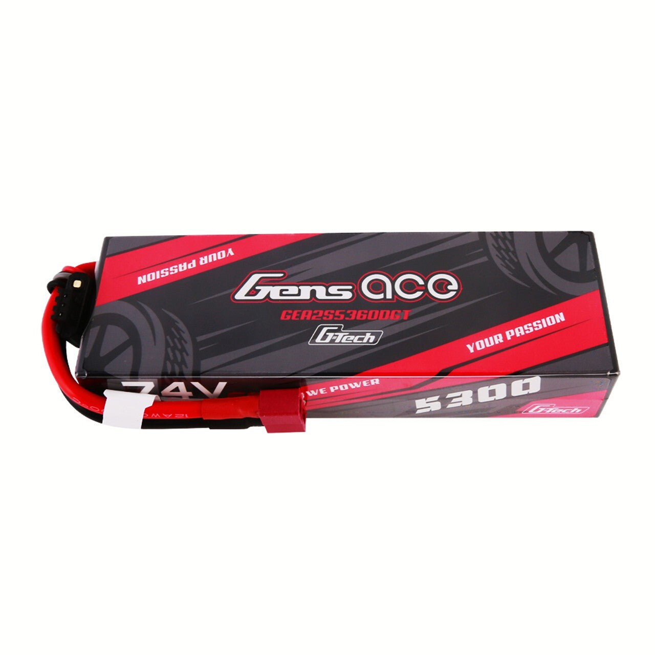 Gens Ace G-Tech 5300mAh 2s 7.4V 60C HardCase Lipo Battery Pack w/ Deans T Plug
