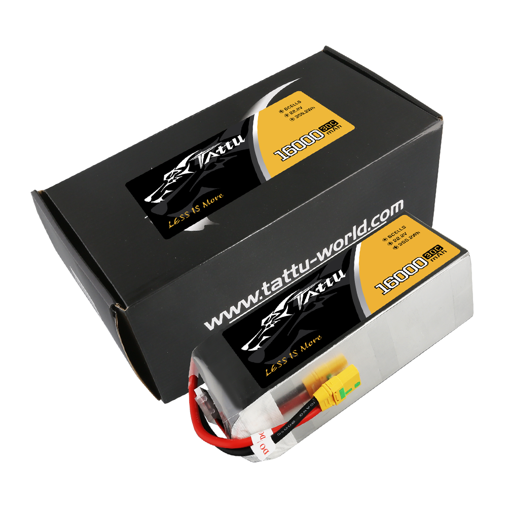 Tattu 16000mAh 6S 30C 22.2V Lipo Drone Battery Pack with XT90-S XT90 Plug