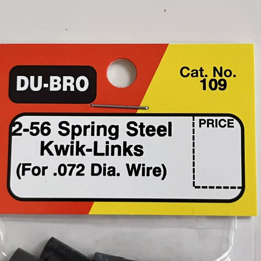 Dubro Kwik Link RC Remote Control Airplane 2-56 256 Clevis (2) DUB109 109