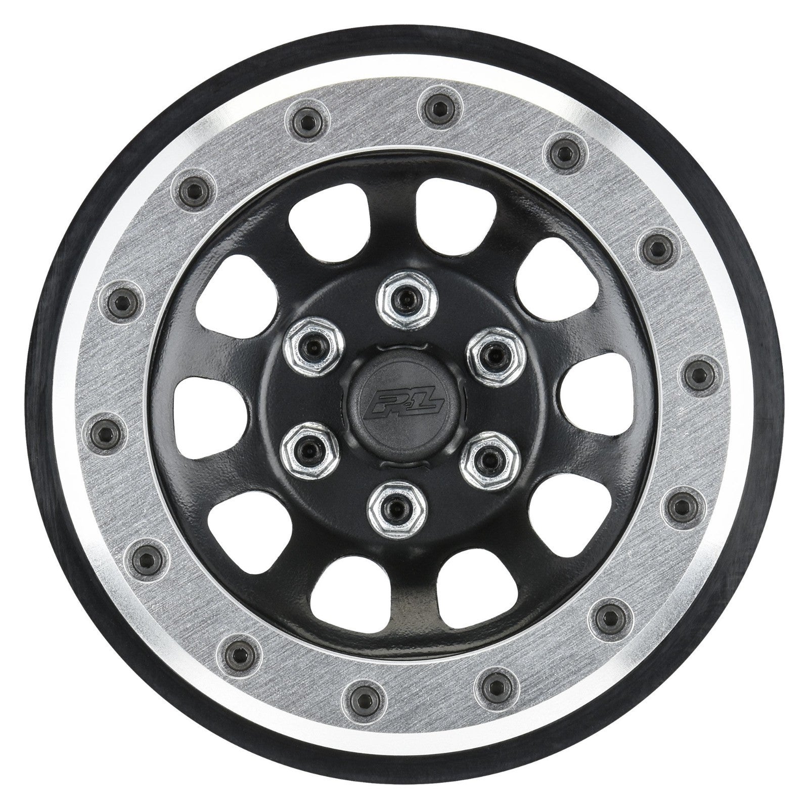 1/6 Steelies Stamped Steel 2.9" Dual Offset SCX6 Wheels Silver/Black
