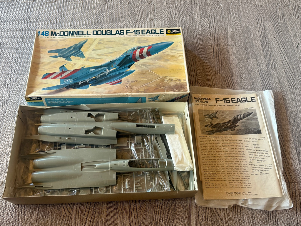 Fujimi 1/48 Scale F-15 F15 Eagle Plastic Model Airplane Kit 5A27