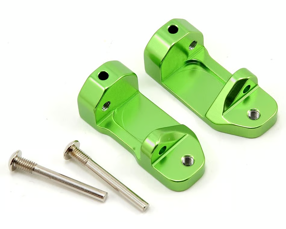 Traxxas TRA3632G Green Aluminum 30 Degree Caster Blocks Left Right Slash Rustler