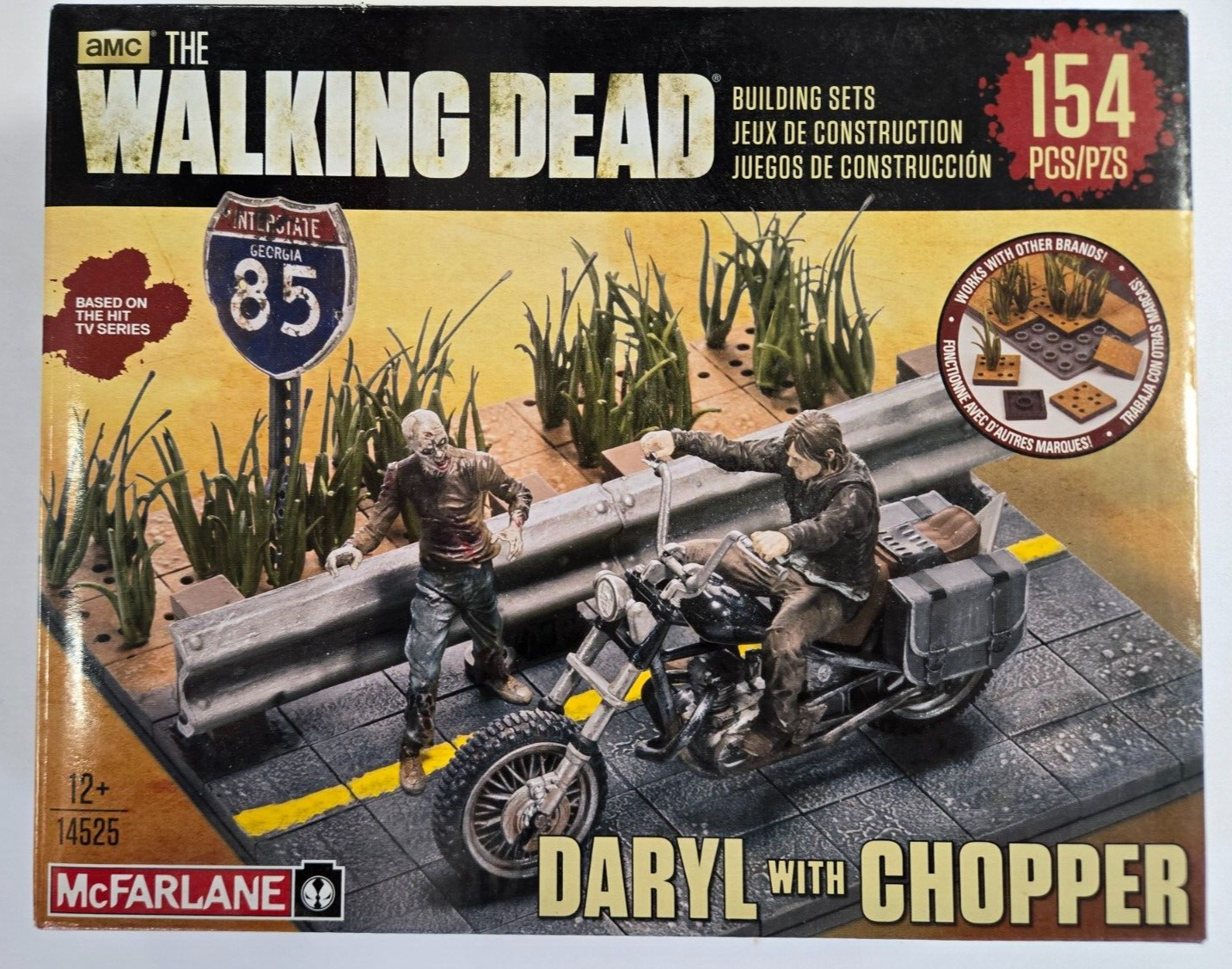 McFarlane Toys Building Sets -The Walking Dead TV Daryl Dixon with Chopper.