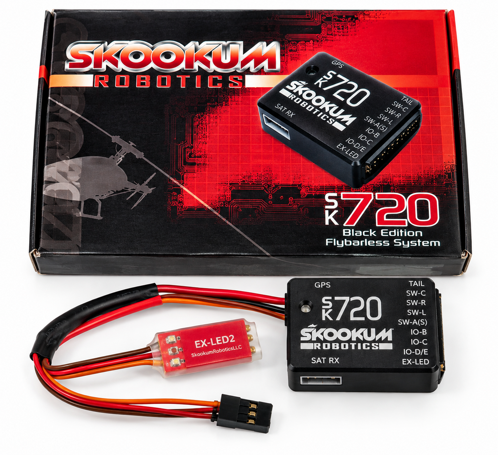 Skookum Robotics SK720 Black Edition Flybarless System RC Helicopter FBL
