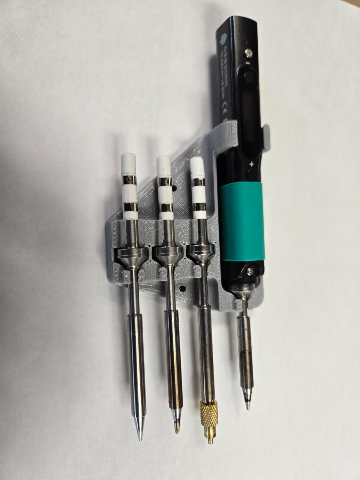 3D Printed Holder for Pinecil 64 Holds 3 soldering tips