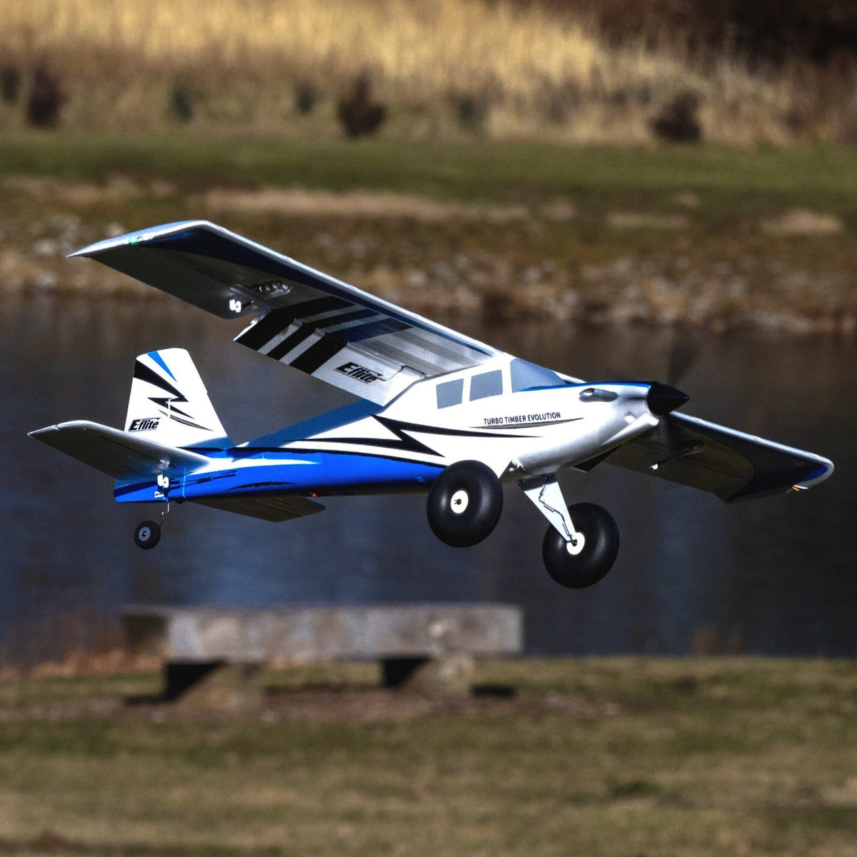 E-flite EFLU8950 UMX Turbo Timber Evolution BNF Basic Electric Airplane (700mm)