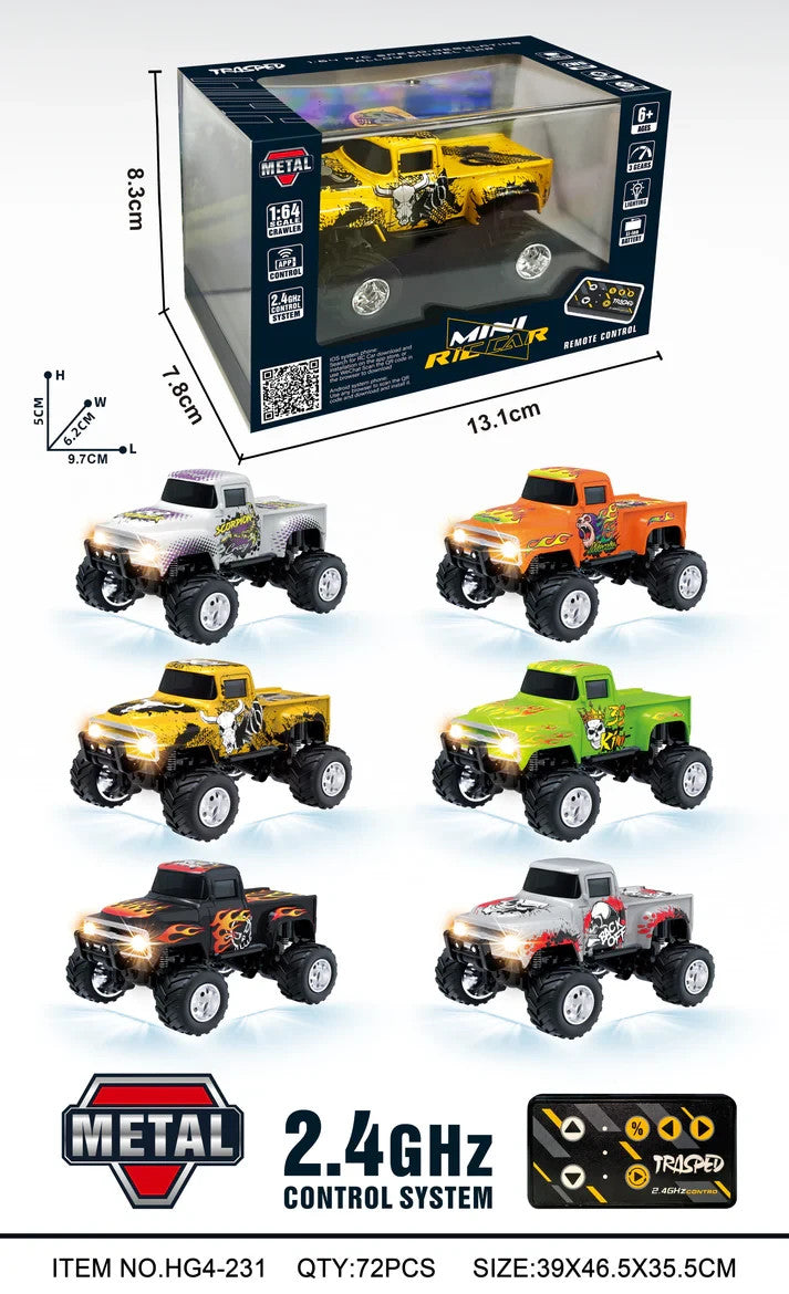 1:64 R/C Monster Truck With APP control HG4-231 Yellow