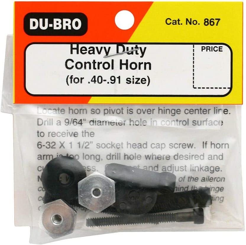 Dubro 867 RC Remote Control Airplane Heavy Duty Control Horn for .40-.91 DUB867