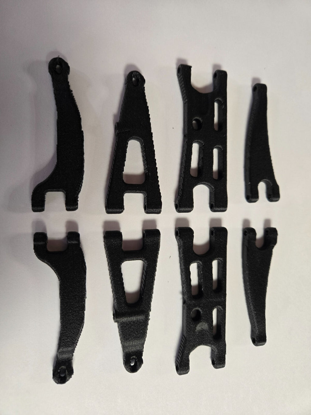 Complete Super Rigid 3D Printed PETG - Carbon Fiber Grom A-Arm Set