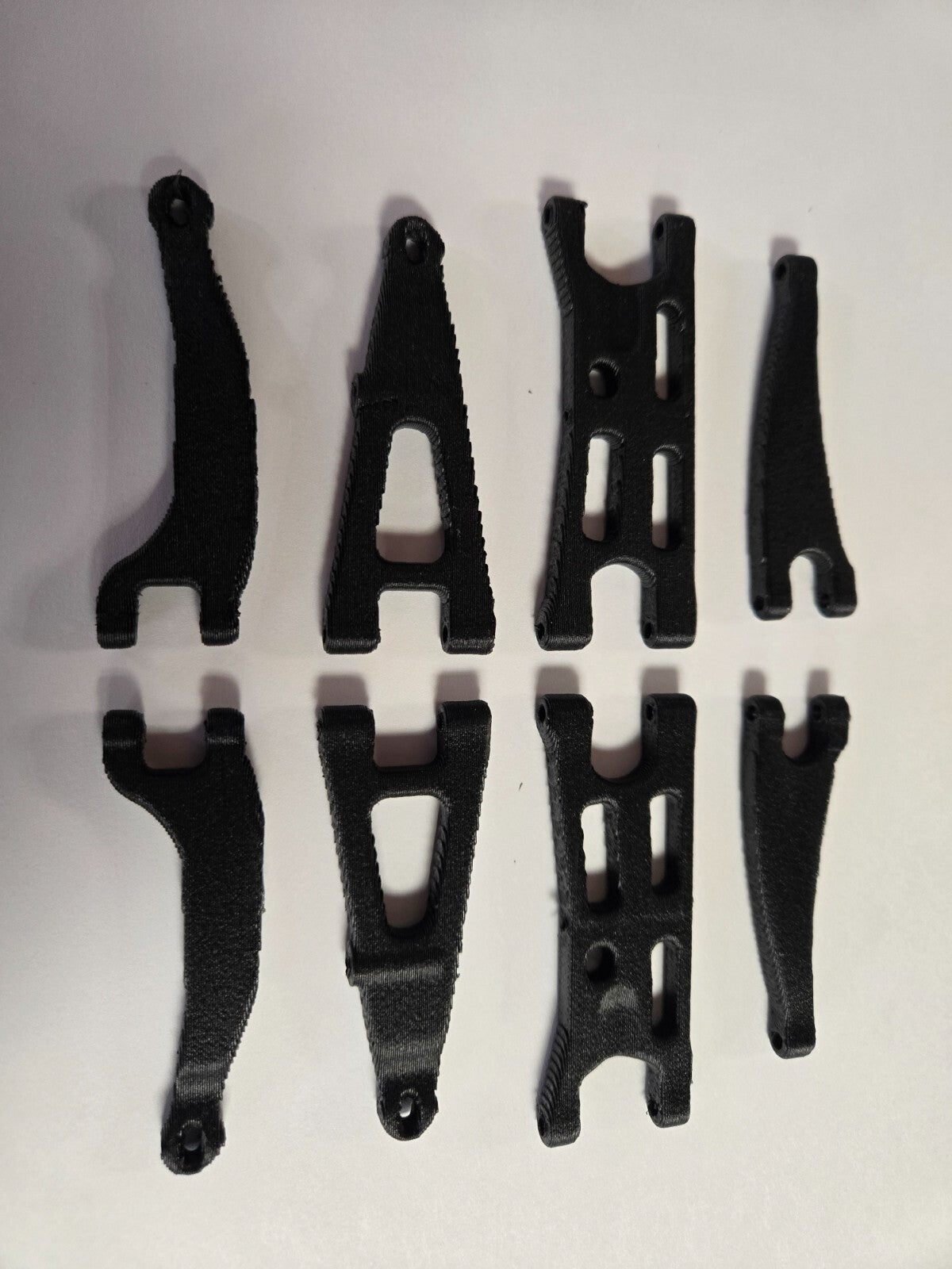 Complete Super Rigid 3D Printed PETG - Carbon Fiber Grom A-Arm Set