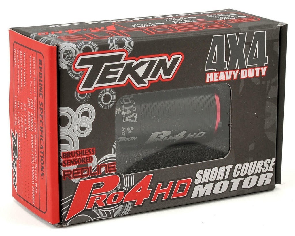 Tekin Pro4 HD 4-Pole Brushless 550 RC Car Motor w/5mm Shaft (4,300kV) TEKTT2518