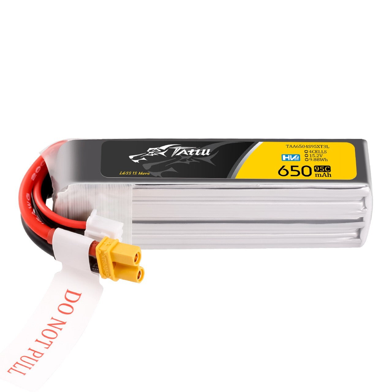 4x Tattu 650mAh 4S 15.2V 95C Lipo RC Drone Battery Long Pack with XT30 Plug
