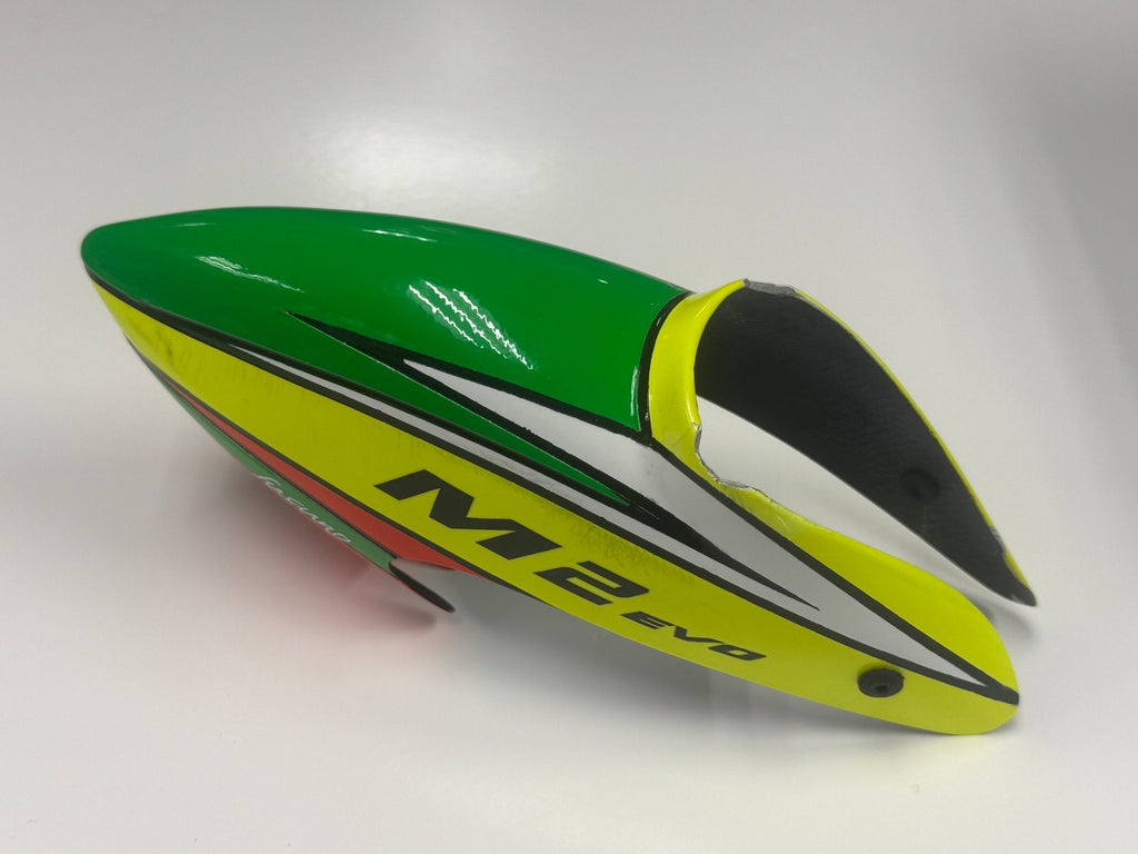 Nice Fusuno Fiberglass Canopy for OMPHobby M2 EVO Yellow Green