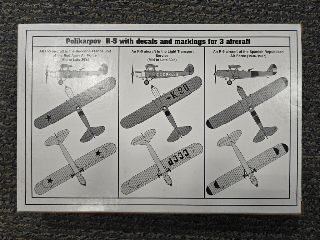 Encore Models POLIKARPOV R-5  1/72 Scale Model Kit #1016