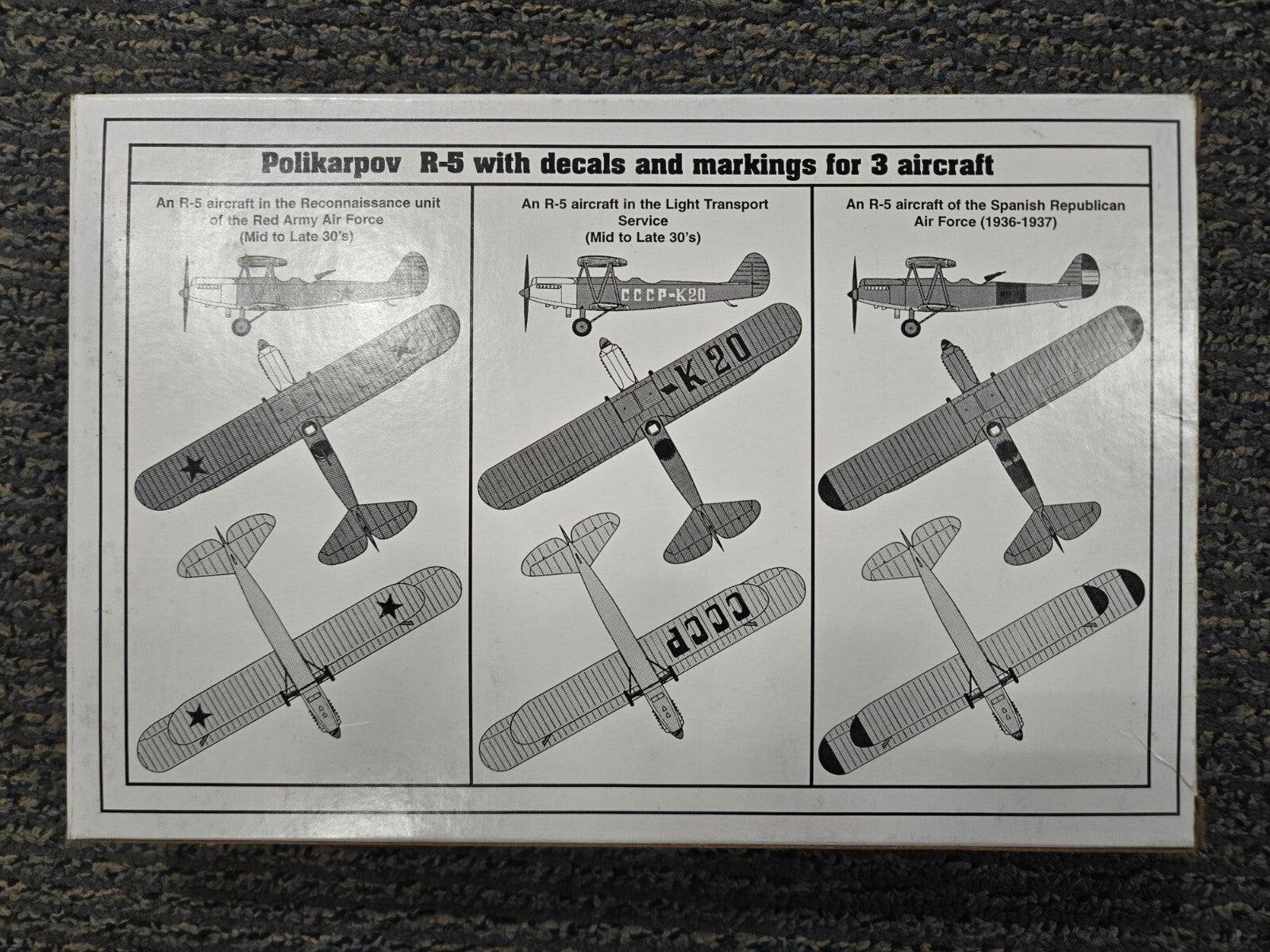 Encore Models POLIKARPOV R-5  1/72 Scale Model Kit #1016