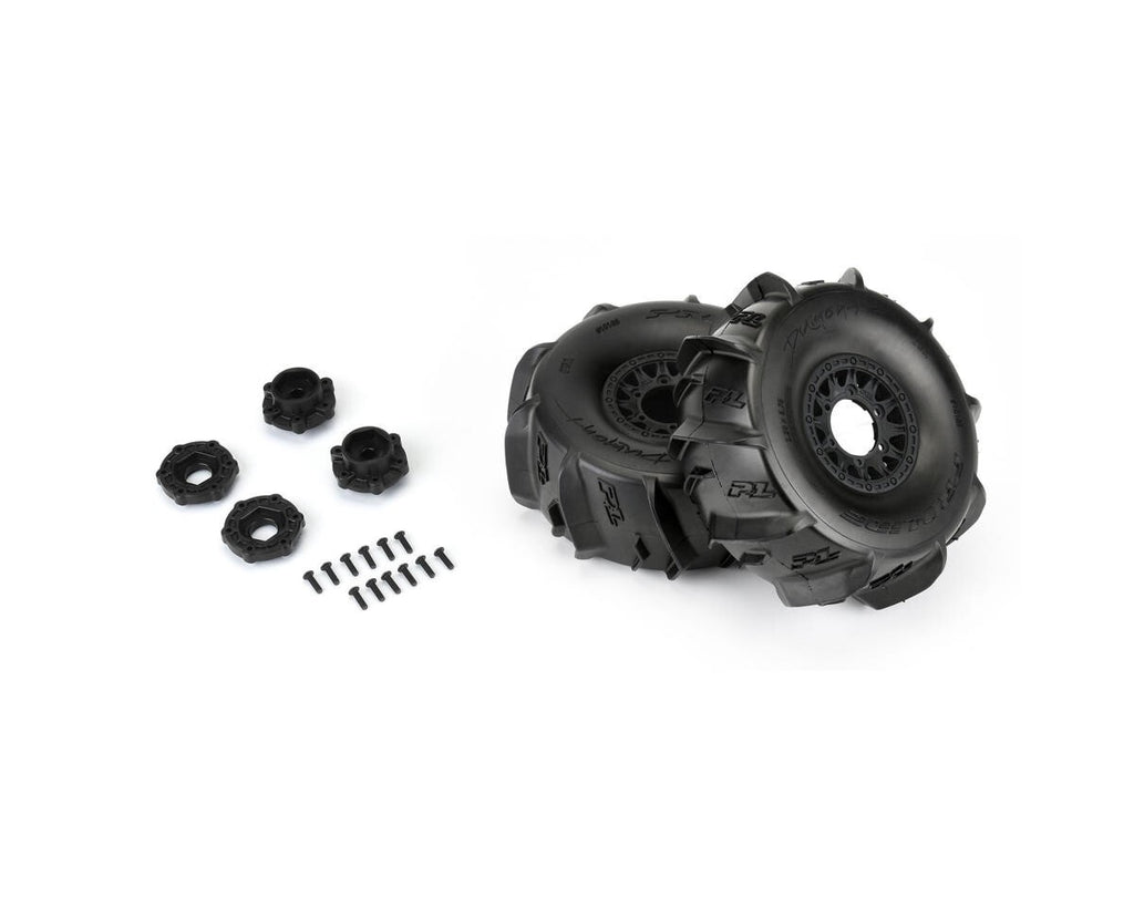 Pro-Line Dumont Paddle SC 2.2/3.0 PreMounted Tires w/ Raid Wheels (Black) (2)