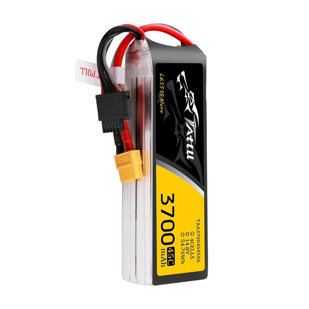 Tattu GTech 3700mAh 4S 14.8v 45C RC Airplane Lipo Battery Pack with XT60 Plug
