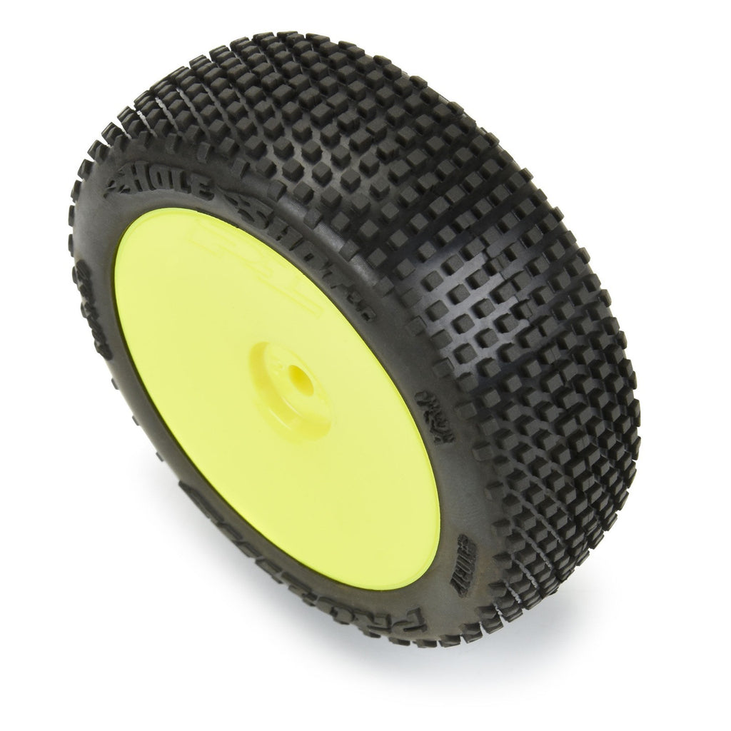 PRO1031713 1/14 Hole Shot 3.0 F/R Tire MTD 12mm Yellow Velocity (4): Typhon GROM