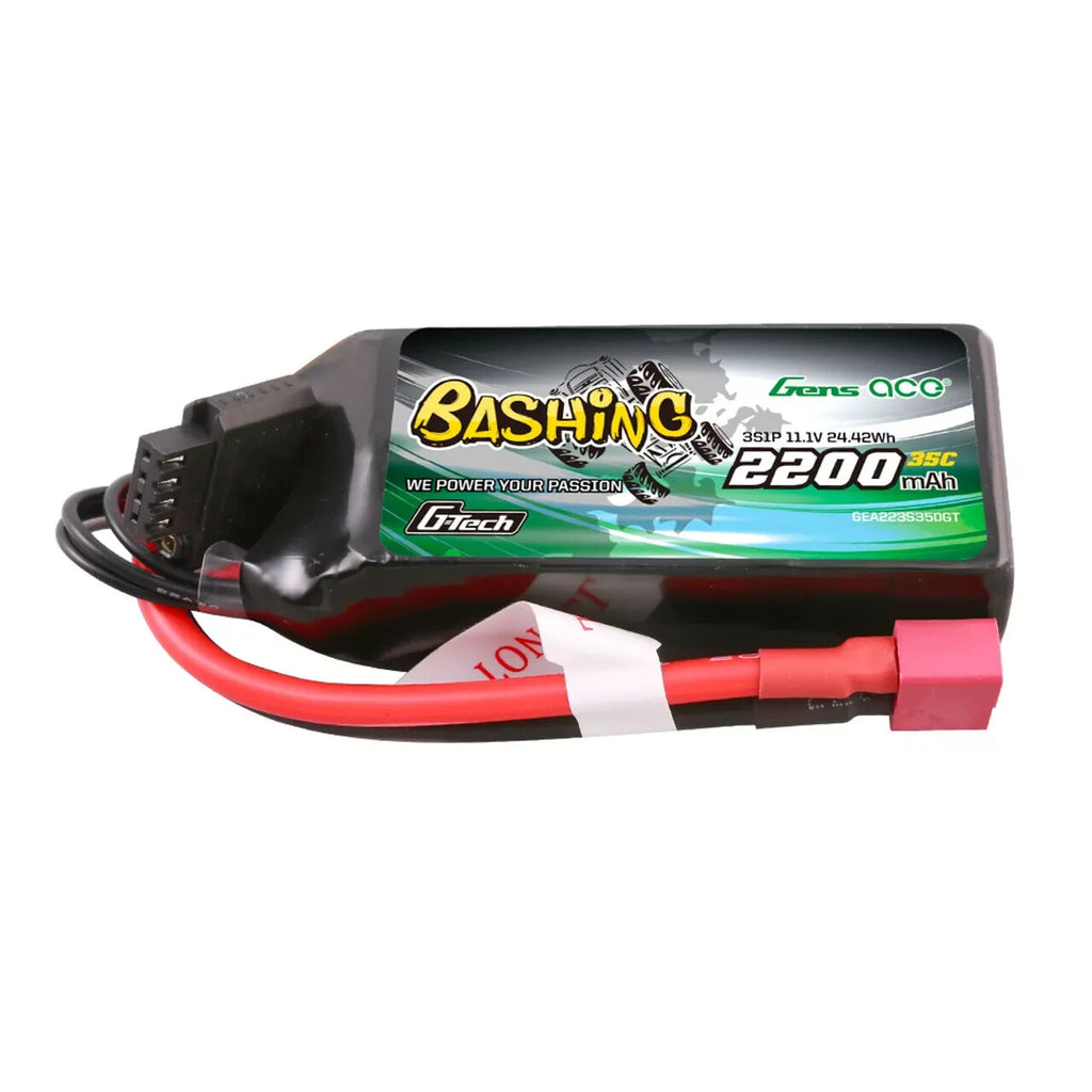 GensAce Bashing 2200mAh 11.1V 35C G-Tech 3S Lipo Battery Deans For RC Crawler
