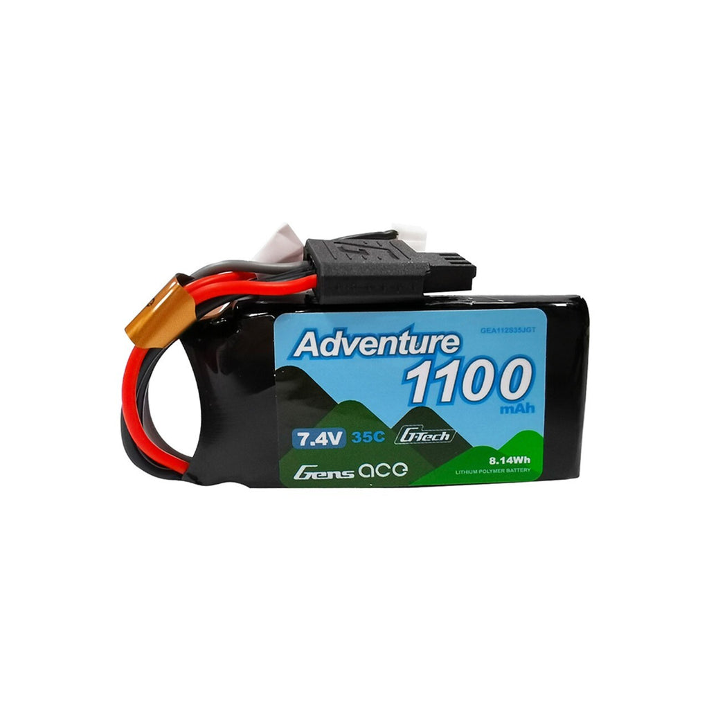 4x Gens Ace Adventure 1100mAh 2S 7.4V 35C Lipo Battery Pack : Axial SCX24