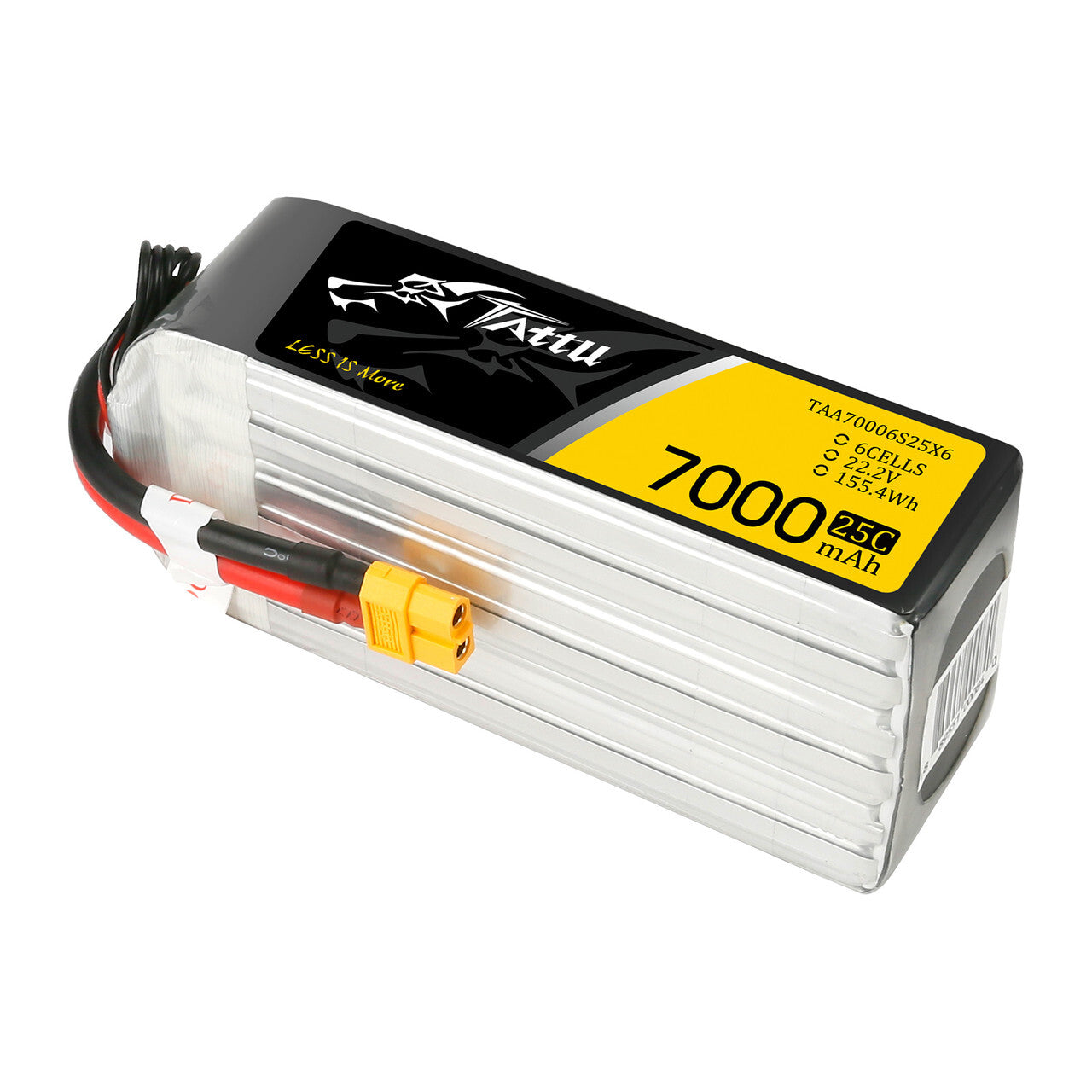 Tattu 25C 22.2V 6S 7000mAh Lipo RC Drone Airplane Battery Pack With XT60 Plug
