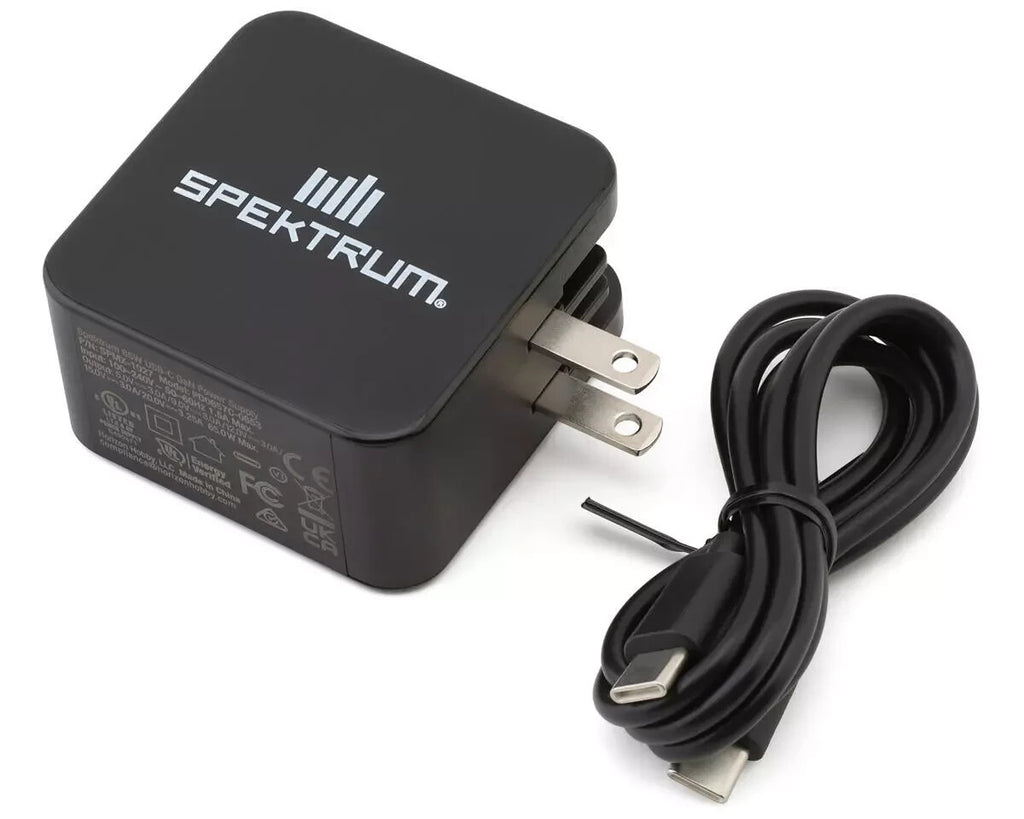 Spektrum RC Spektrum 65W USB-C GaN Power Supply SPMX-1027 SPMX1027 : For S100