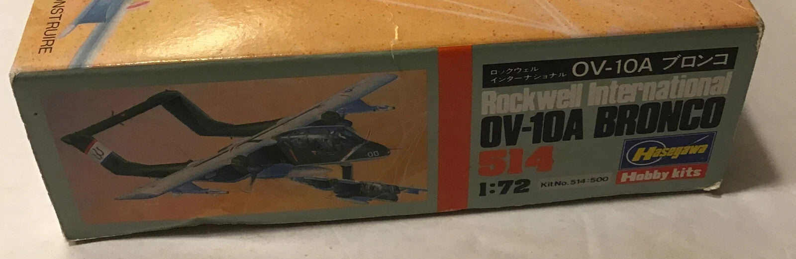 Vintage Hasegawa Rockwell OV-10A Bronco 1/72 Scale Plastic Model Kit 514