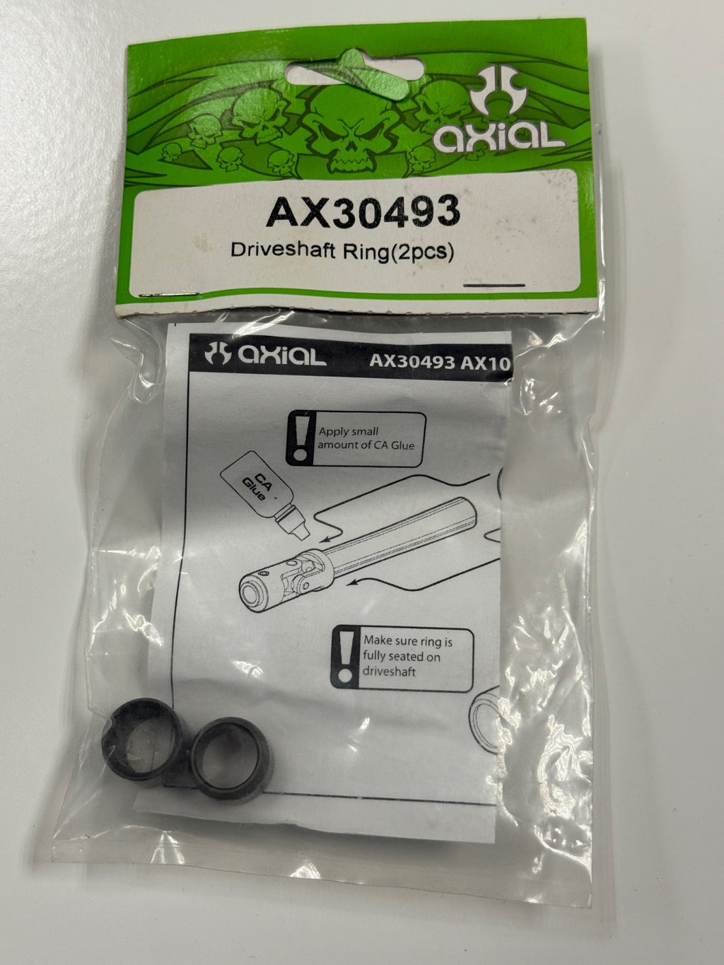Axial Racing RC Truck Driveshaft Rings - Grey (2pcs) #AX30493 30493