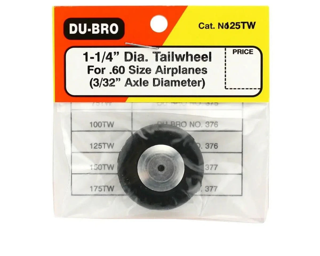 DuBro 125TW RC Remote Control Airplane 1 1/4" Tail Wheel DUB125TW