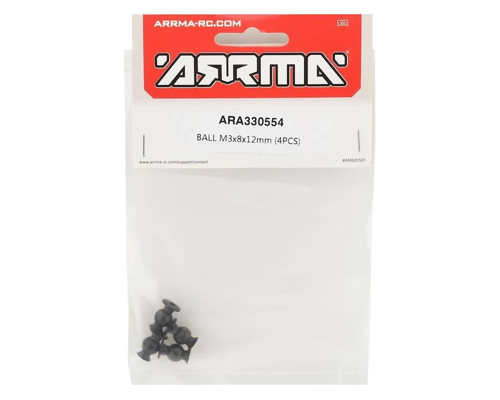 Arrma ARA330554 Ball M3x8x12mm Kraton / Outcast / Typhon Mojave 1/7 Felony 6S