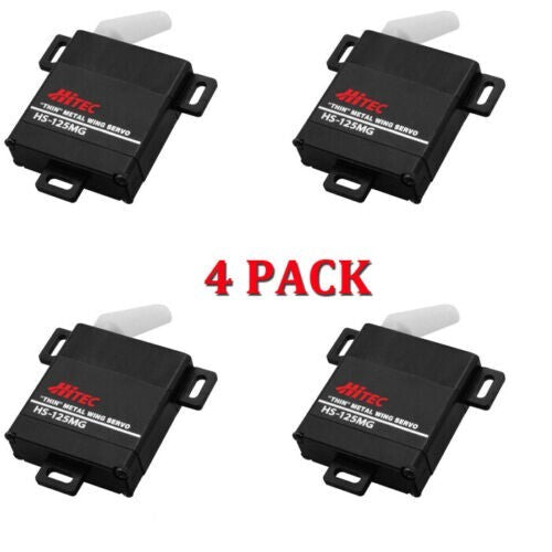4 Pack Hitec HS-125MG Slim Metal Gear Wing RC Glider Servo HS125MG / HS125-MG