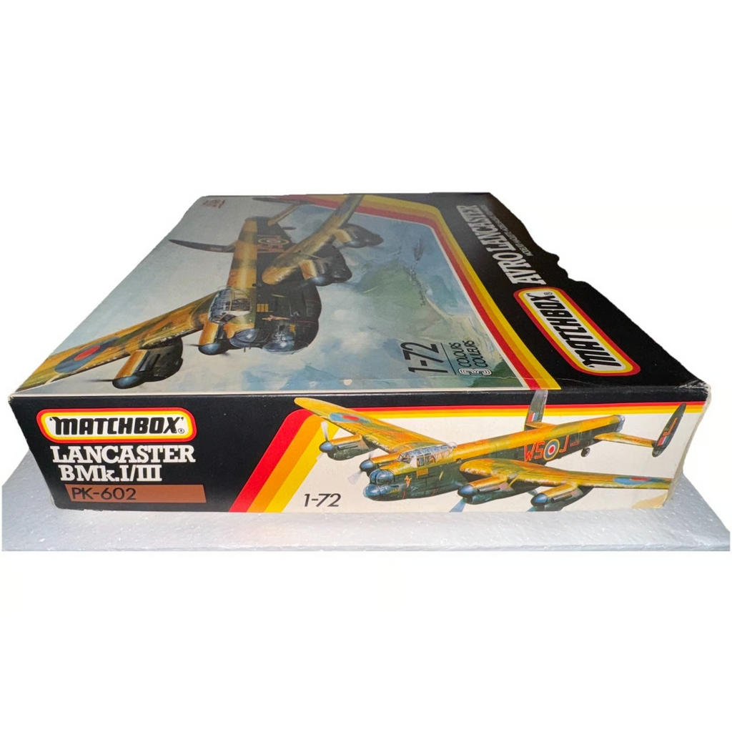 1983 Matchbox 3-Color 1/72 British RAF Avro Lancaster Model Airplane Kit #PK-602