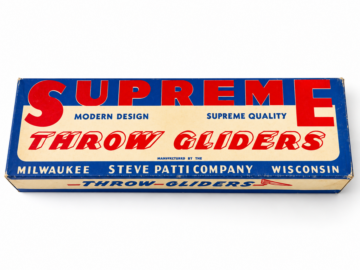 Vintage Supreme ZOOM Throw Glider Steve Patti Co Model Airplane Kit NOS NIB