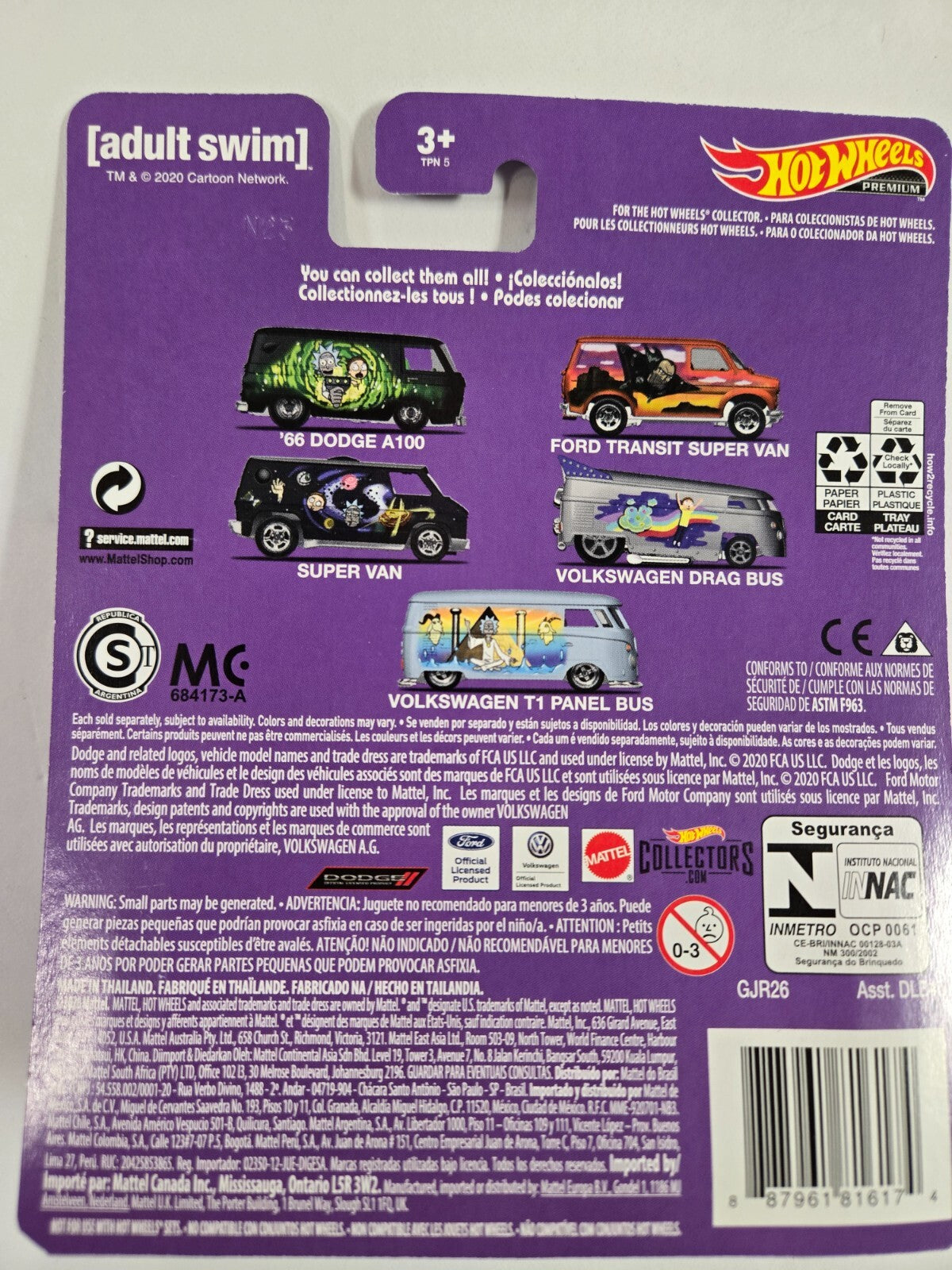 2020 Hot Wheels Rick and Morty Pop Culture #2 Ford Transit Super Van Adult Swim