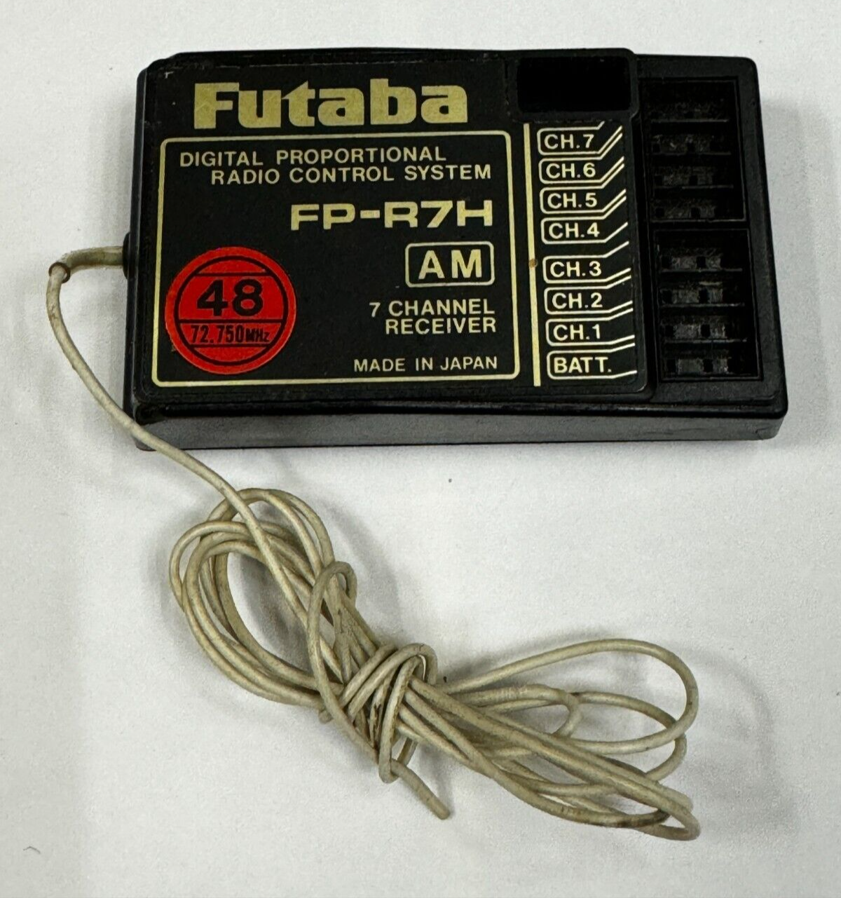 Really Nice Futaba FP-R7H R7H AM 72mhz RC Airplane Receiver RX G Plug