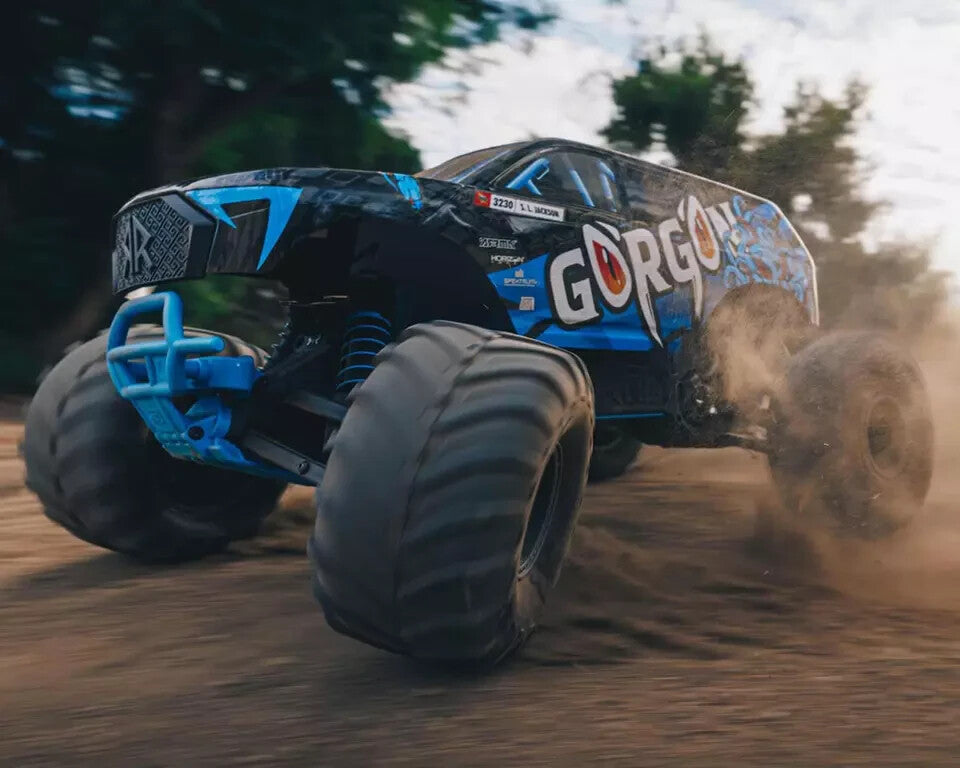 Arrma Gorgon 4X2 MEGA 550 Brushed 1/10 Monster Truck RTR (Blue) ARA3230T1