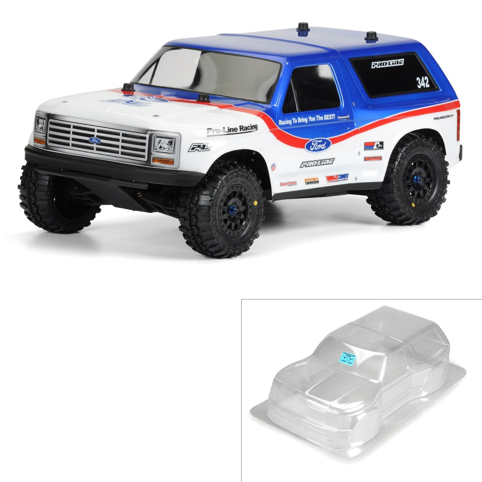 Pro-Line 1981 Ford Bronco Clear 1/10 Short Course Slash Truck Body 3423-00