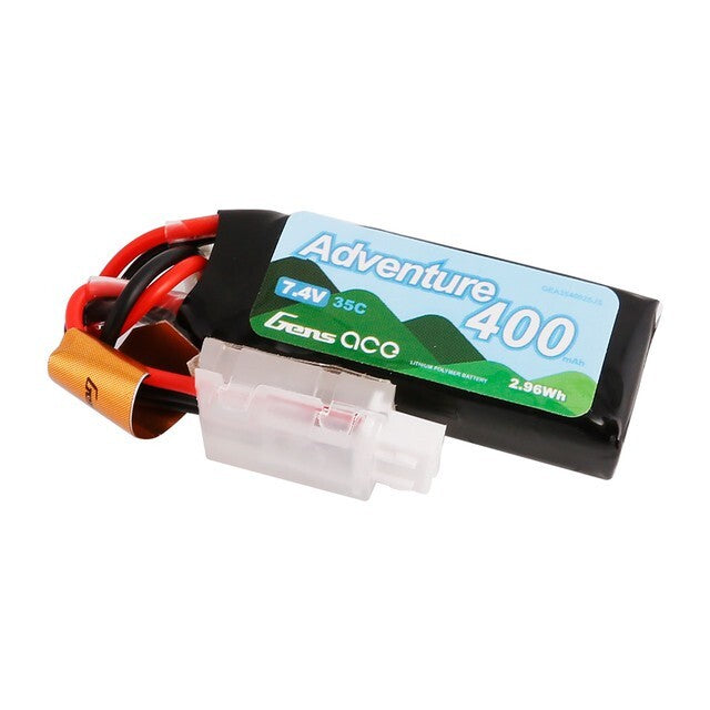 Gens Ace 2s 7.4v 400mah 35c lipo battery For Axial SCX24 1/24 RC Truck Crawler