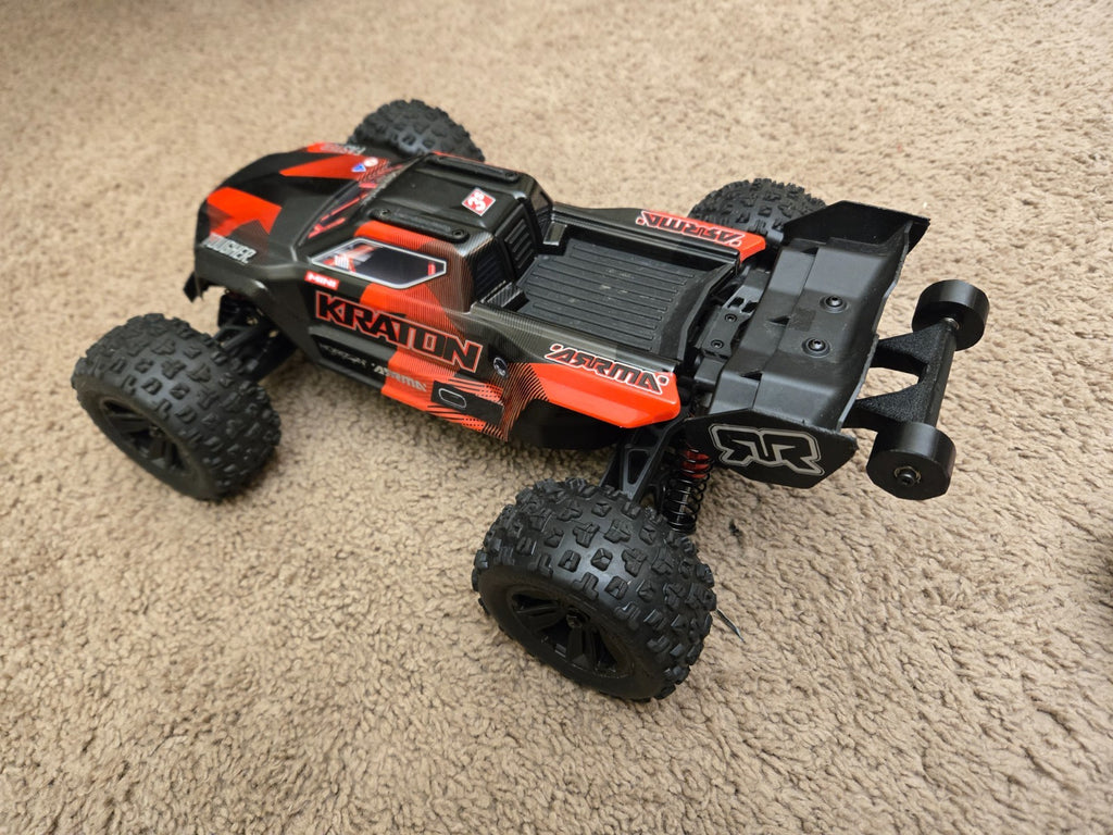 3D Printed Super Tough Wheelie for Mini Kraton Stiff TPU Simple Installation!