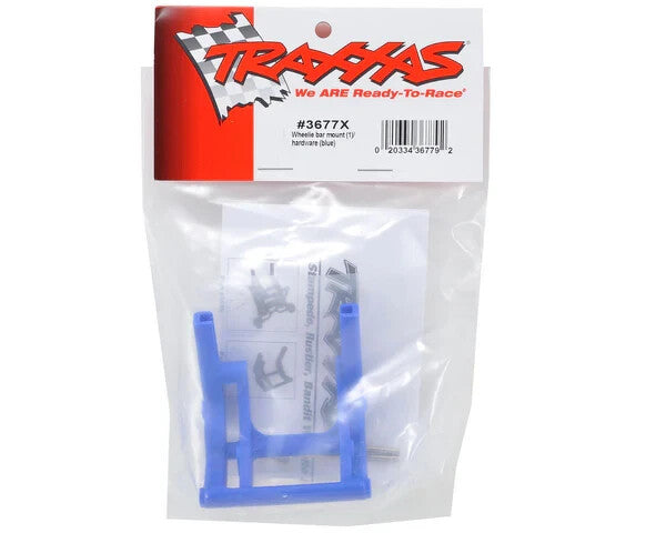 Traxxas 3677A - Wheelie Bar Mount, Blue, Bandit/Bandit/Rustler/Slash/Stampede