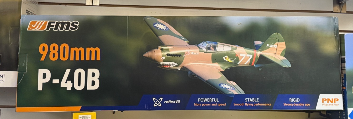New P40 P-40 P-40B Flying Tiger 980mm RC Electric Model Airplane PNP with Reflex