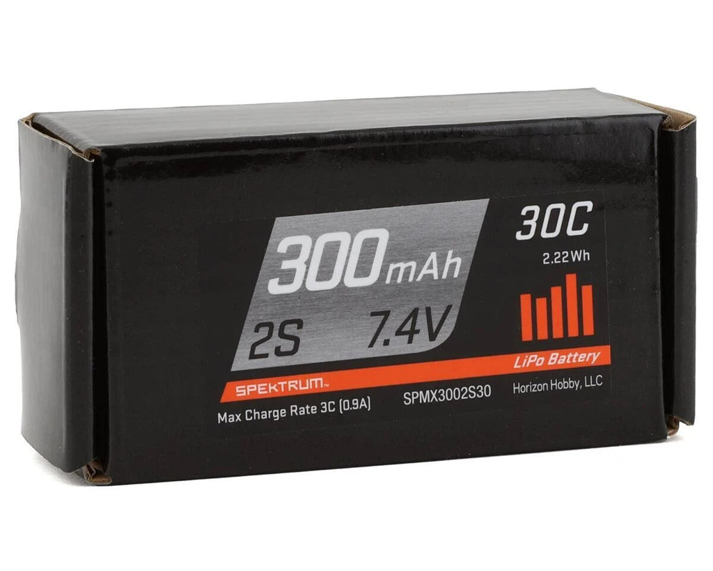 Spektrum 300mAh 7.4V 30C LiPo RC Airplane Battery: PH2.0 - SPMX3002S30