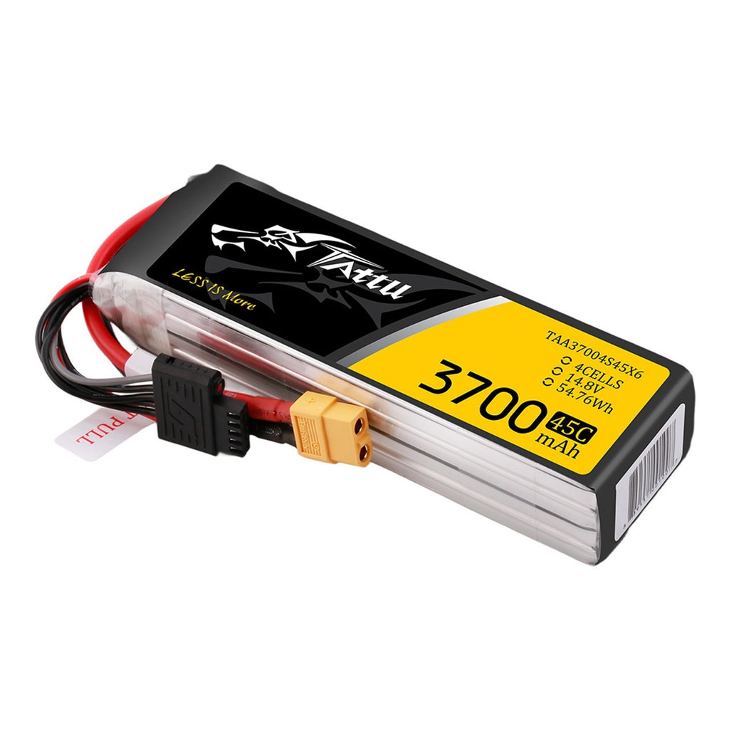 Tattu GTech 3700mAh 4S 14.8v 45C RC Airplane Lipo Battery Pack with XT60 Plug