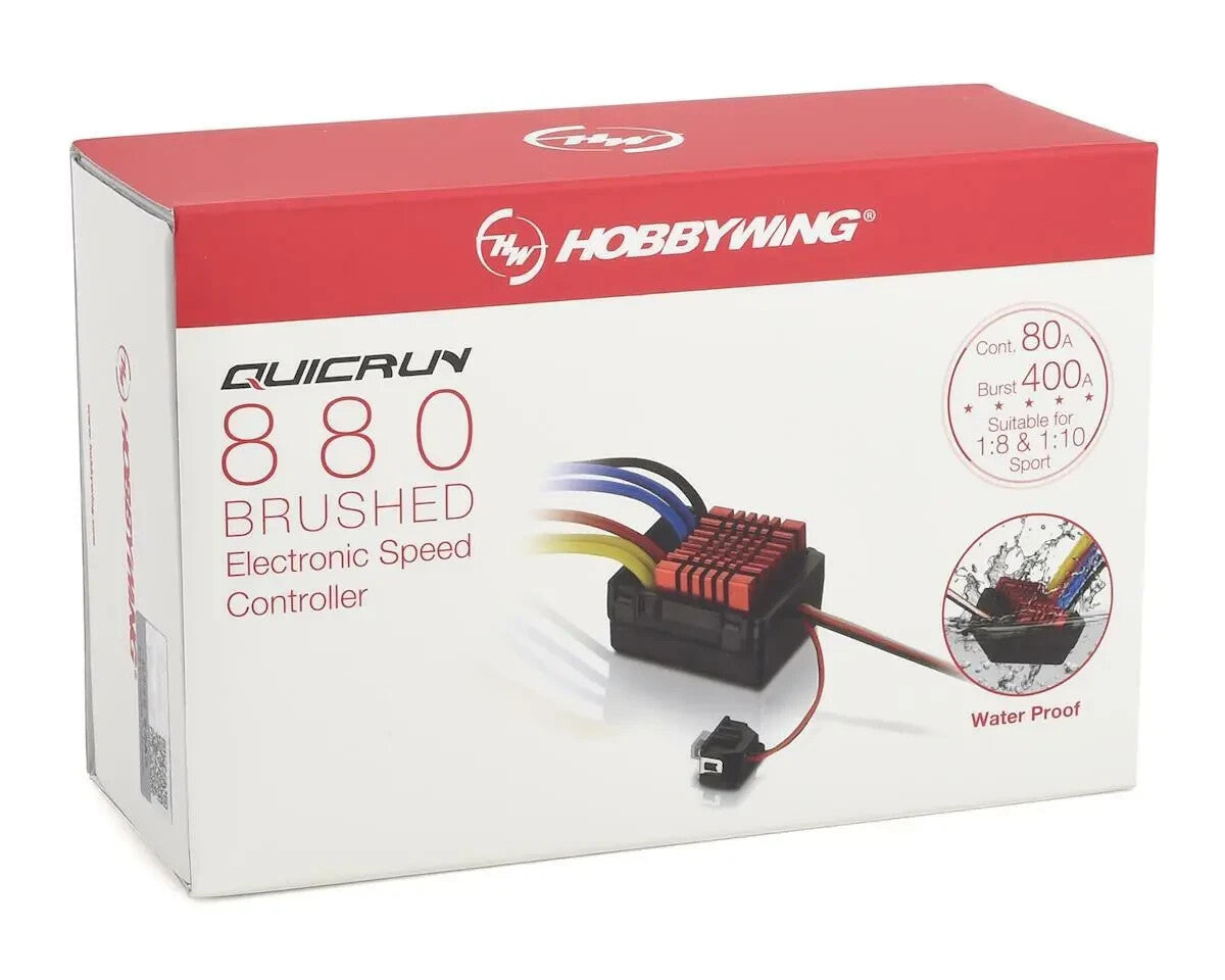 Hobbywing QuicRun 880 Waterproof 80A Dual Brushed Speed Control ESC HWA30120301