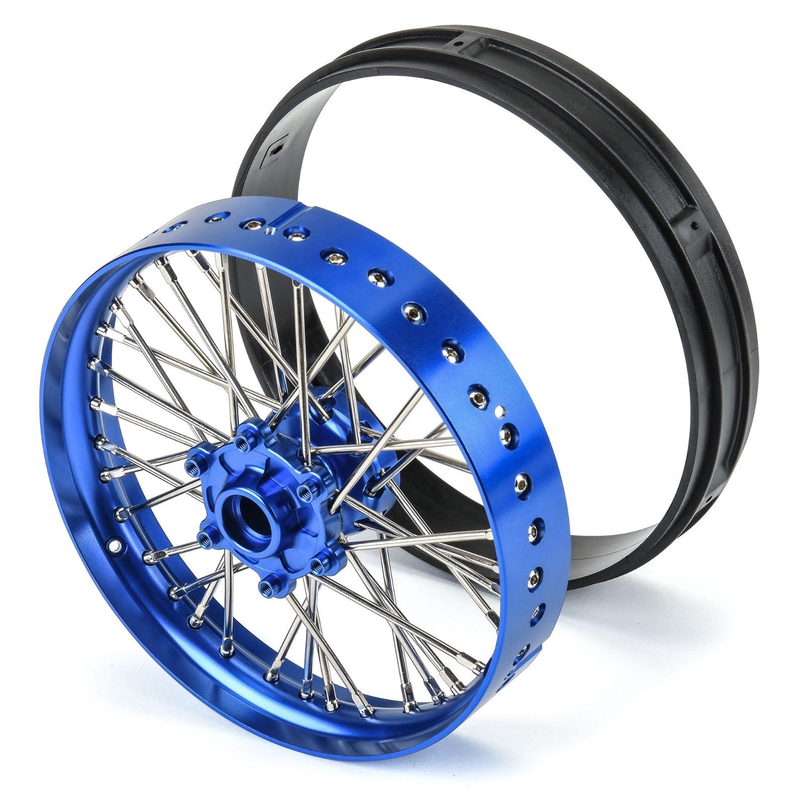 ProLine PRO283600T1 1/4 Pro-Spec Aluminum V2 Bead Front Wheel, Assembled, Blue: