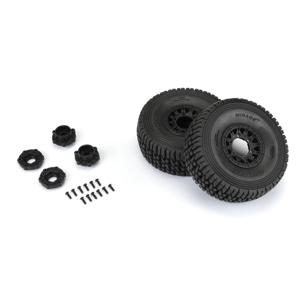 Proline 1/7 Mirage BELTED F/R Tires MTD 17mm Blk Raid : Mojave 6S UDR PRO1022410