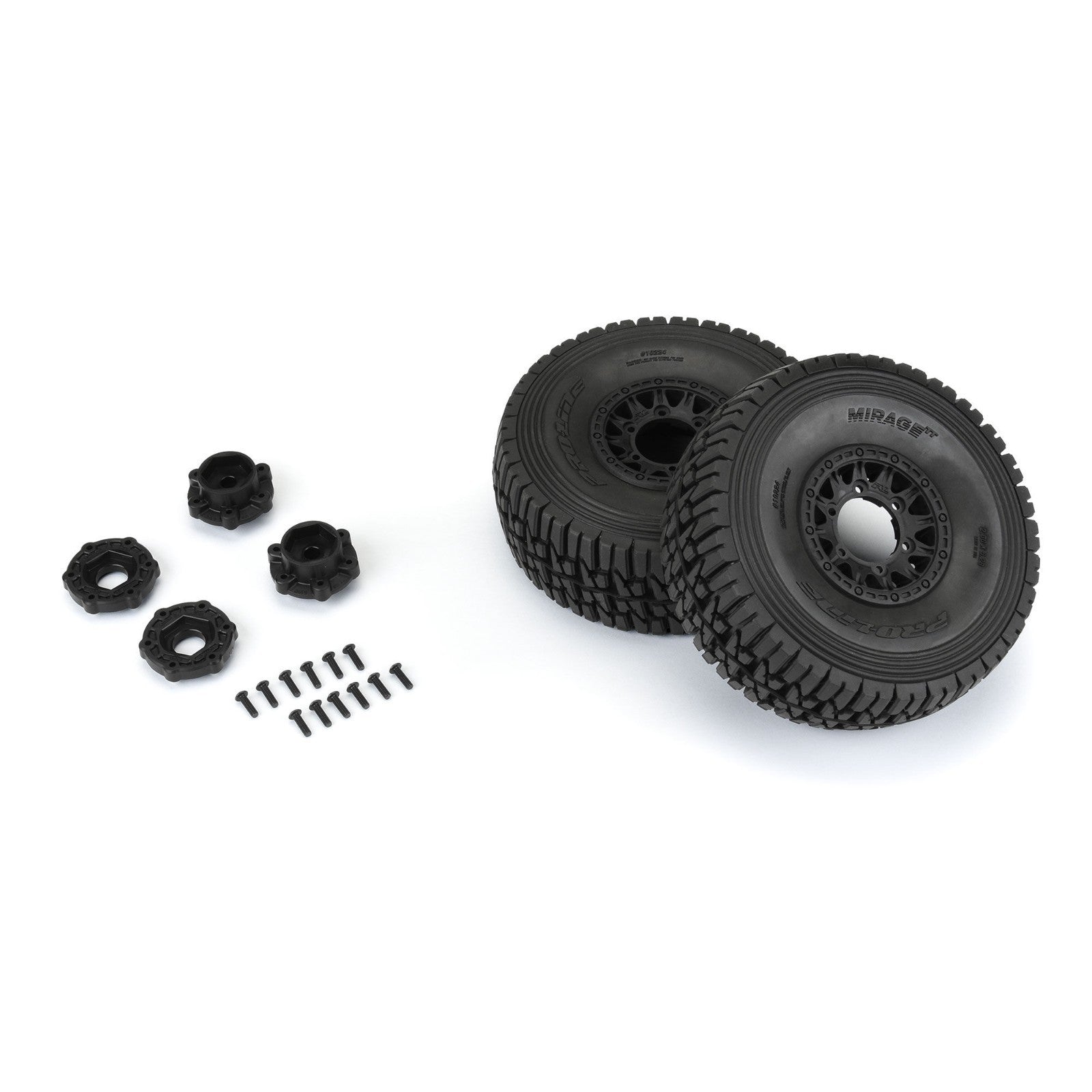 Proline 1/7 Mirage BELTED F/R Tires MTD 17mm Blk Raid : Mojave 6S UDR PRO1022410
