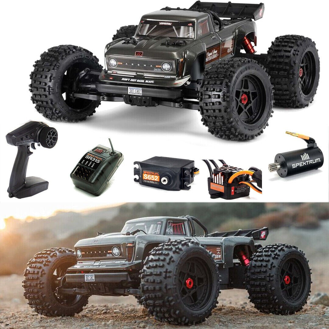 Arrma Outcast 4S V2 BLX Brushless RTR 1/10 Scale Stunt Truck Grey ARA4410V2T3
